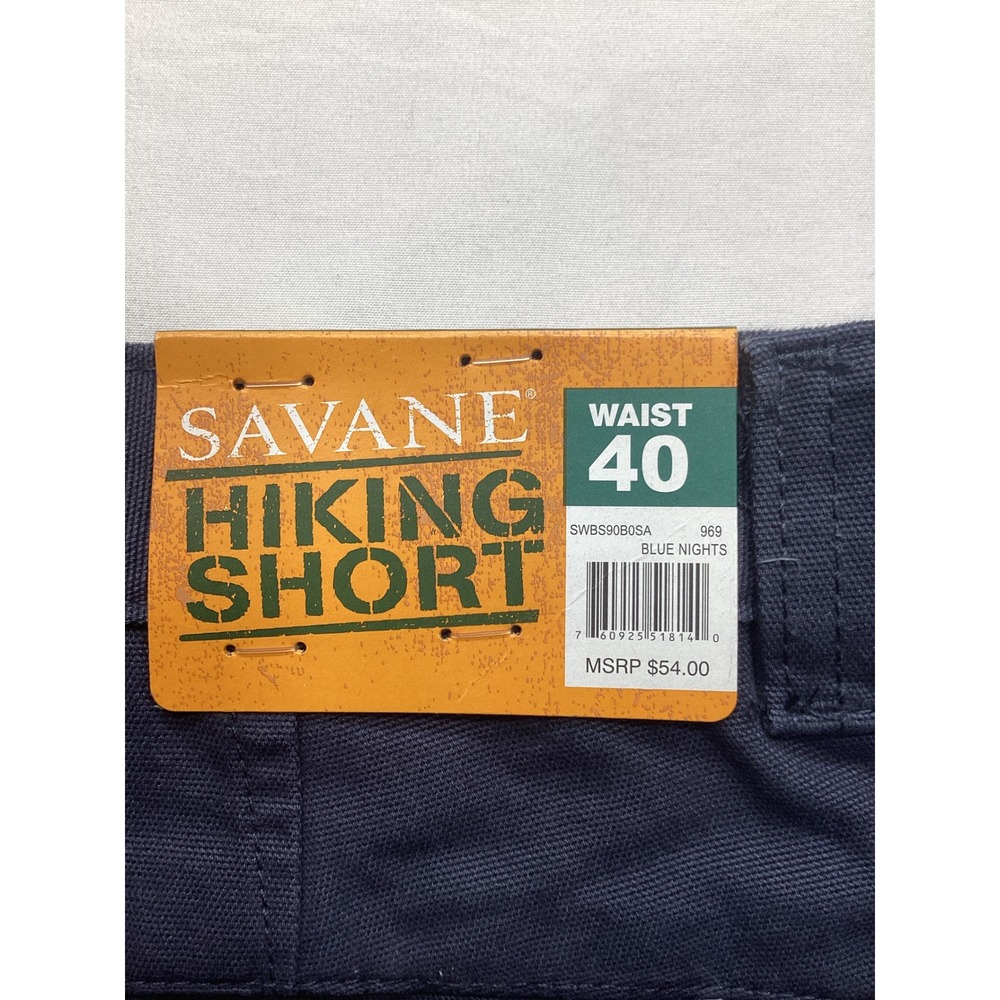 Savane Hiking Short Mens 40 Blue Nights Navy Cargo Tech Pocket UPF 30 NWT - Picture 4 of 6
